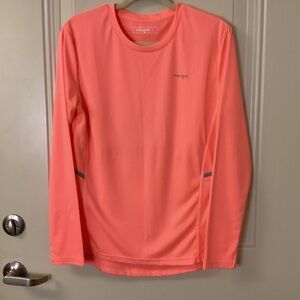 MAXED Coral Long Sleeve Moisture Wicking Athletic Top SZ L EUC